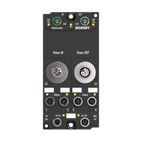 EP9224 0024 EtherCAT Box 4 4 Channel Power Distribution For