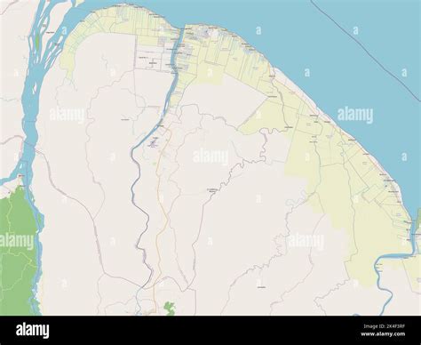 Demerara-Mahaica, region of Guyana. Open Street Map Stock Photo - Alamy