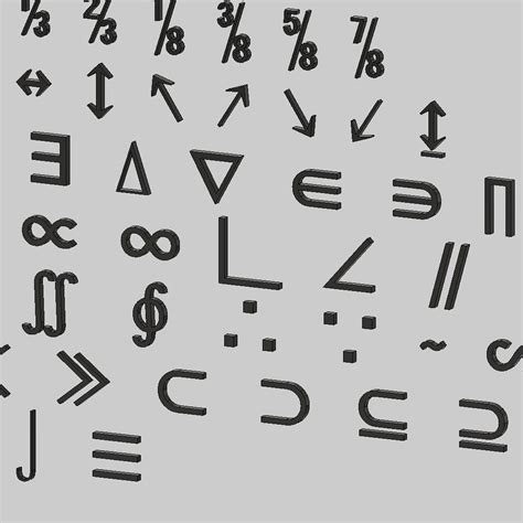 Symbols4 MS Gothic Font Dados CG CAD Modelo 3D 5 Unknown 3ds Dwg