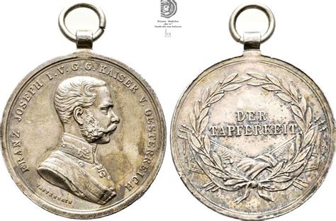 Sterreich Ar Medaille O J Franz Joseph I Tapferkeit Tautenhayn S Sch