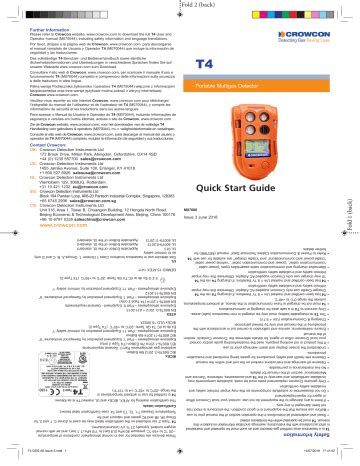 Crowcon T4 Portable Gas Detector Quick Start Guide | Manualzz