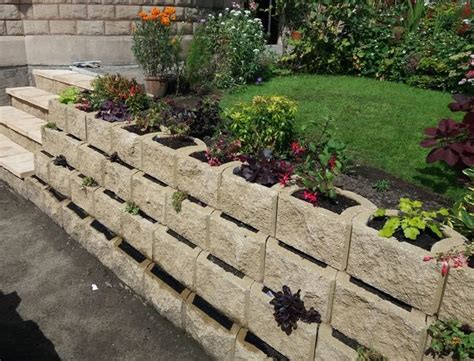 Terraforce Retaining Wall Blocks Help Create A Living Wall Front Yard Landscaping Design