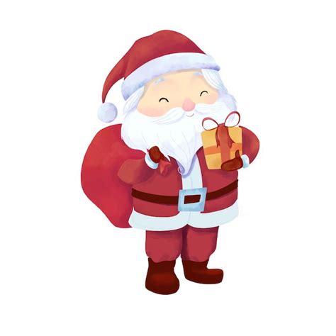 Aquarela Vectorial Personaje De Santa Claus Vector Premium