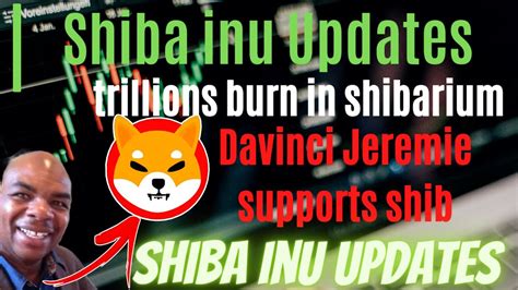 Shiba Inu Updates Davinci Jeremie Supports Shib Trillions Shib Burn