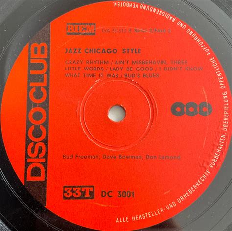 Jazz Dixieland Style Jazz Chicago Style Vinyl Discogs