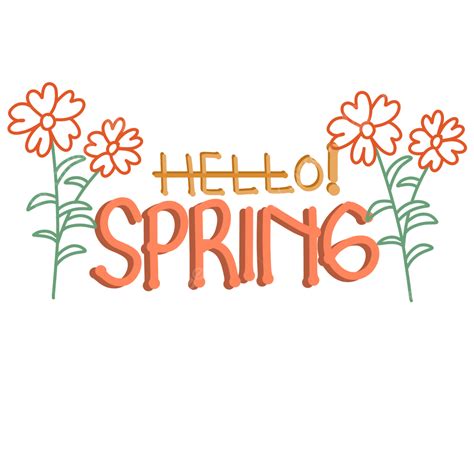 Hallo Frühling Schriftart Svg Kostenlos Png Und Psd Hallo Frühling