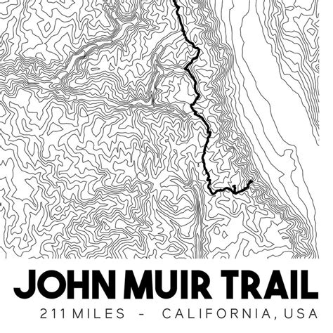 John Muir Trail Wall Map