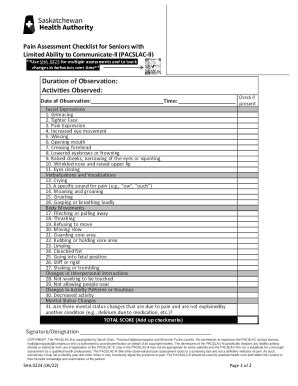 Fillable Online Sha Pacslac Ii Single Assessment Form Fax Email