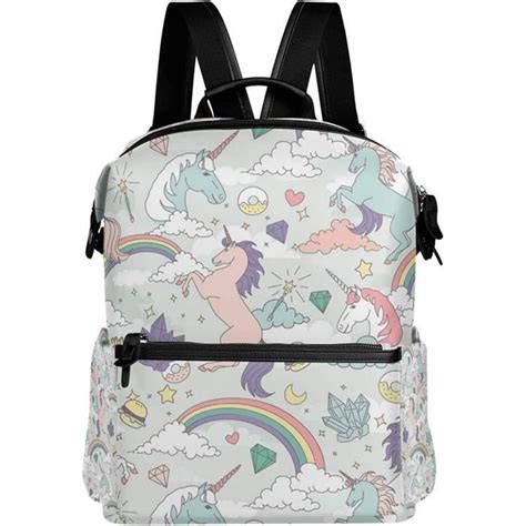 Sac À Dos D Écolier Motif Licorne Arc En Ciel Pour Adultes Ou Enfants