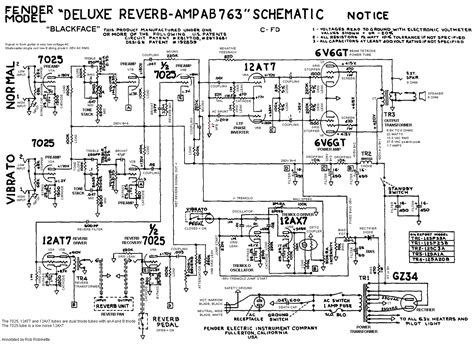 Fender 65 Deluxe Reverb Reissue Tube Layout