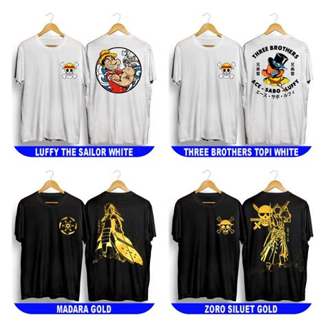 Jual T Shirt Kaos Distro Fashion Terbaru Anime Onepiece Karakter