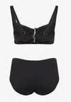 Czarne Bikini Strój Kąpielowy Dwuczęściowy Top i Figi Landvira Born2be