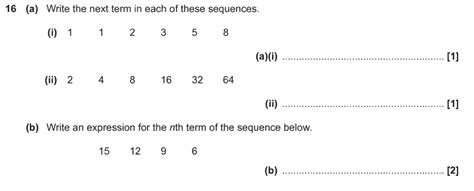 Gcse Maths Arithmetic Sequences Past Paper Questions Pi Academy Hot Sex Picture