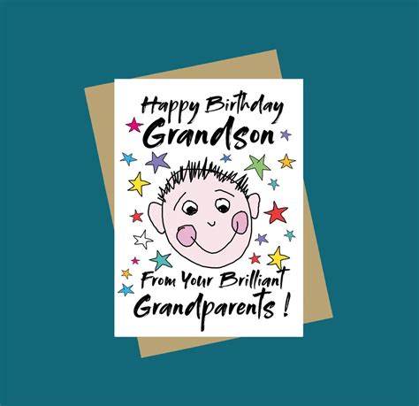 Birthday Card for Grandson, Grandsonon Birthday Card, Card for Grandson ...