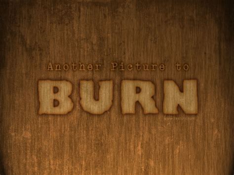 Burn Text Effect Burnt Wood Photoshop Font Textuts