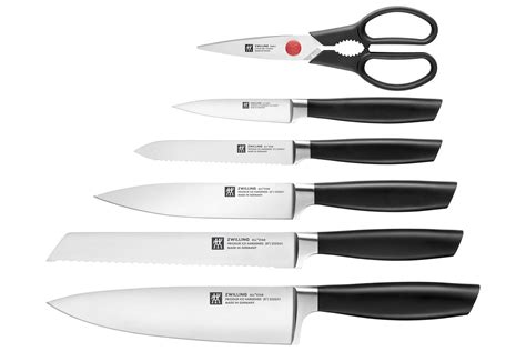 Zwilling All Star 1022568, 7-piece knife set with knife block, charcoal/black | Advantageously ...