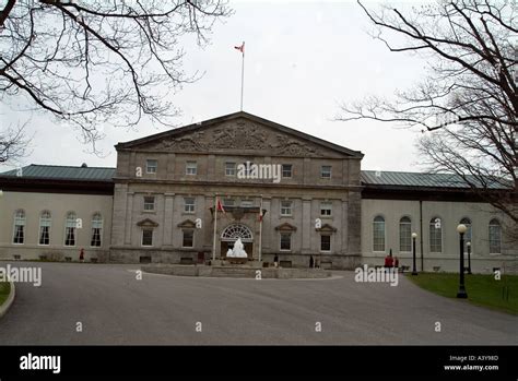 Front entrance residence Governor General of Canada Rideau Hall Ottawa ...