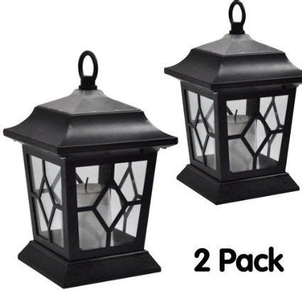 Kingavon 2PC SOLAR FLICKERING CANDLE COACH LANTERN OUTDOOR Outdoor