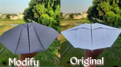 Original Vs Modified Paper Bats Flapping Make Paper Plane Fly Like A