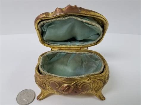 Antique Art Nouveau Jb Trinket Casket Box Gem