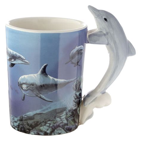 Dolphin Cup With 3D Handle Underwater World Glasses Mugs Bowls Buy