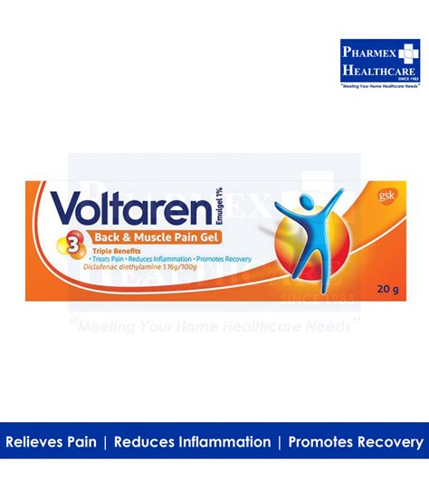 Voltaren Muscle Back And Joint Pain Relief Emulgel 20 G