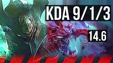 MORDEKAISER Vs CHO GATH TOP 9 1 3 Dominating NA Diamond 14 6