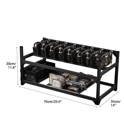 Dual Power Hard Disk 8 GPU Open Air Mining Rig Bitcoin Frame Case