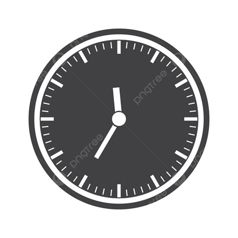 Reloj Imagen Icono Vector Negro PNG Reloj De Pared Reloj Negro