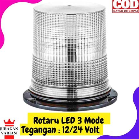 NEW LAMPU ROTARI VARIASI MOBIL TRUK TRUCK CANTER ROTARY LED 3 MODE 24