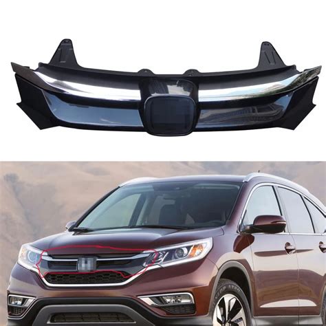 Pcs Chrome Front Bumper Upper Grill Radiator Grille For Honda Crv Cr V