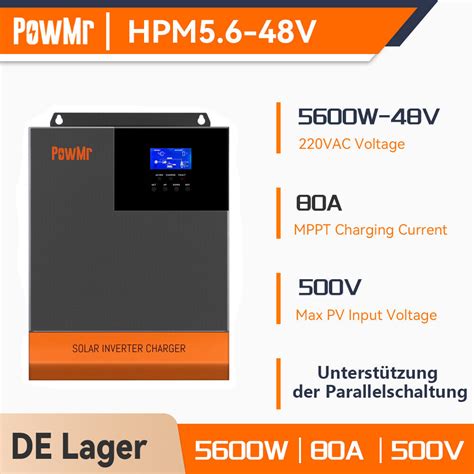 Powmr Kwh Speicher Paket Pv Solar Akku Wandmontage V Ah Lifepo