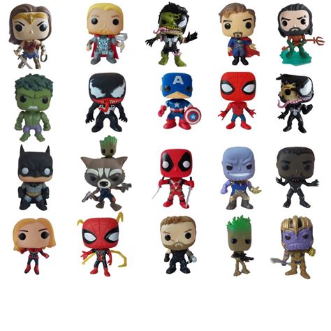 Funko Super Heróis Action Figure Vingadores Bonecos Marvel DC