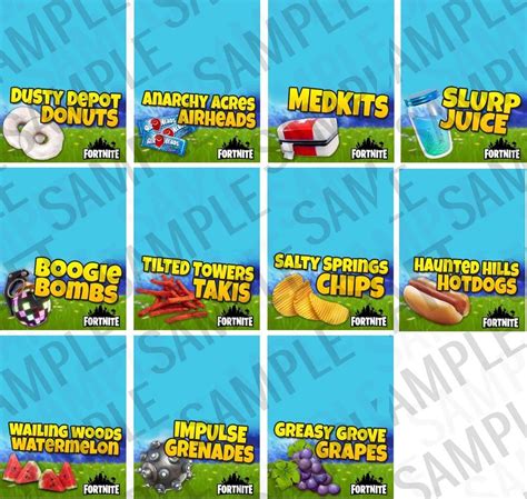 Free Fortnite Food Printables Printable Templates Your Go To