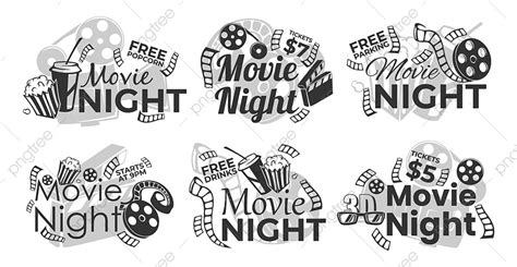 Movie Night Cartoon Flat Vector Flyer Flat Party Png And Vector With