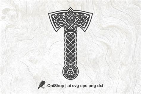 Mjolnir 10 SVG Options Bundle Thor S Hammer Pack Viking Wall Decor