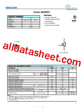 VBM1252M Datasheet PDF VBsemi Electronics Co Ltd