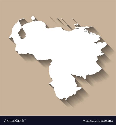 Venezuela Country Map Silhouette Royalty Free Vector Image