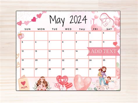 Editable February Calendar Printable Calendar Happy