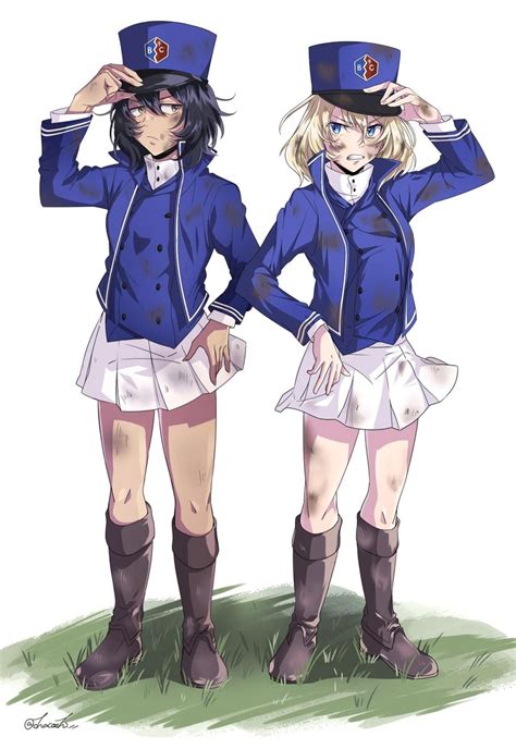 Andou And Oshida Girls Und Panzer Drawn By Chacoshi Danbooru