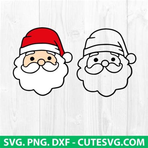 Santa Claus Svg, Christmas Svg, Santa Svg, Christmas Santa Svg, Smiling ...