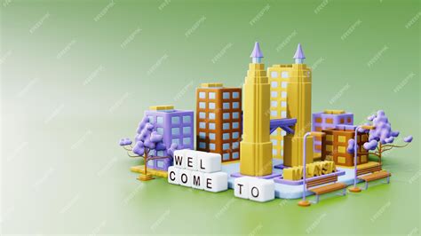 Premium Photo | 3d illustration malaysia city background with petronas ...