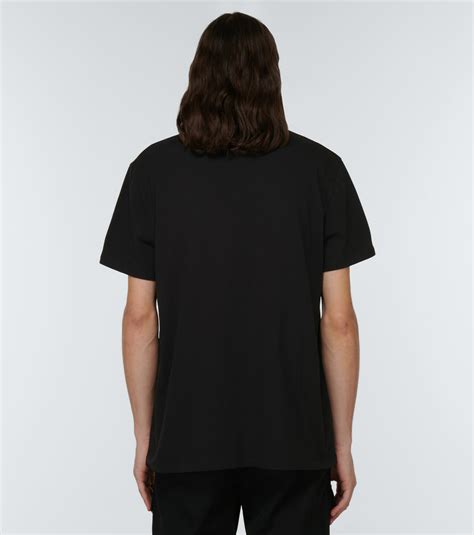 Alexander Mcqueen Embroidered Cotton Jersey T Shirt Alexander Mcqueen