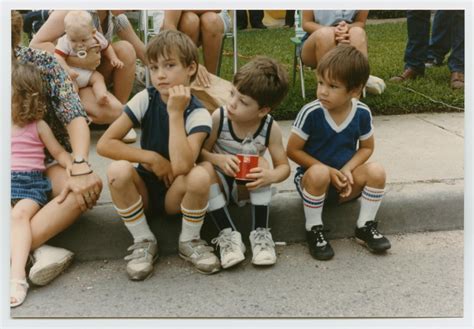 Children Sitting On A Curb The Portal To Texas History