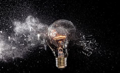 Exploding Light Bulb Photography