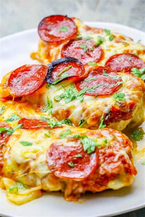 Low Carb Cheesy Pizza Chicken Dinner Recipe