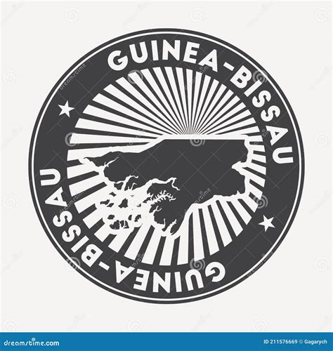 Guinea Bissau Round Logo Stock Vector Illustration Of Hipster