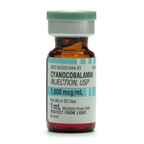 Cyanocobalamin Vitamin B 12 1 000 Mcg Ml Mdv 1ml Vial 25 Vials