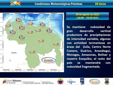 Inameh On Twitter Ago Inamehinforma Condiciones Meteorol Gicas