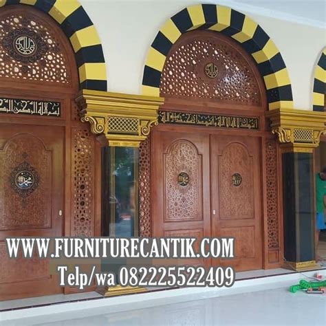 Jual Pintu Kusen Masjid Kayu Jati Tpk Ukir Toko Furniture Cantik Jepara